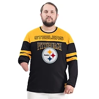 Men's G-III Sports by Carl Banks Black/Gold Pittsburgh Steelers Adaptive Outlast Long Sleeve T-Shirt