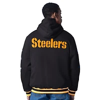 Men's G-III Sports by Carl Banks  Black Pittsburgh Steelers Power Forward Commemorative Full-Zip Hooded Jacket