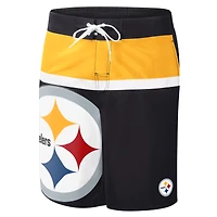 Maillot de bain G-III Sports by Carl Banks Pittsburgh Steelers Sea Wind noir pour homme