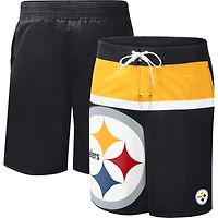 Maillot de bain G-III Sports by Carl Banks Pittsburgh Steelers Sea Wind noir pour homme