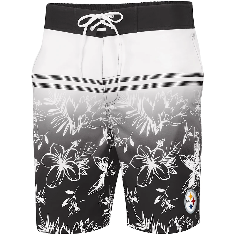 Men's G-III Sports by Carl Banks Black Pittsburgh Steelers Swim Island Volley - Shorts