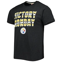 Men's Homage Charcoal Pittsburgh Steelers Victory Monday Tri-Blend T-Shirt