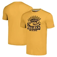 T-shirt de réception Immaculate des Steelers Pittsburgh, hommage à Franco Harris Gold pour hommes