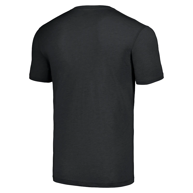 Men's Homage Jerome Bettis Charcoal Pittsburgh Steelers Caricature Retired Player Tri-Blend T-Shirt