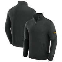 Men's J. Palmer Black Pittsburgh Steelers Franchise Quarter-Zip Sweater