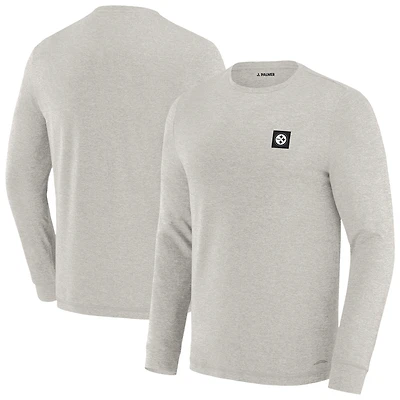 T-shirt à manches longues gris J. Palmer pour homme des Pittsburgh Steelers