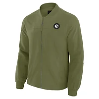 Veste légère à fermeture éclair complète J. Palmer Olive Pittsburgh Steelers Cover-4 Tri-Blend pour homme