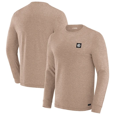 Men's J. Palmer Tan Pittsburgh Steelers Four Down Long Sleeve T-Shirt