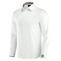 Chemise boutonnée à manches longues pour homme J. Palmer White Pittsburgh Steelers Man-In-Motion