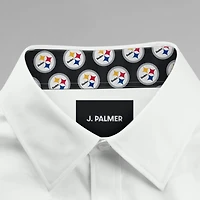 Chemise boutonnée à manches longues pour homme J. Palmer White Pittsburgh Steelers Man-In-Motion