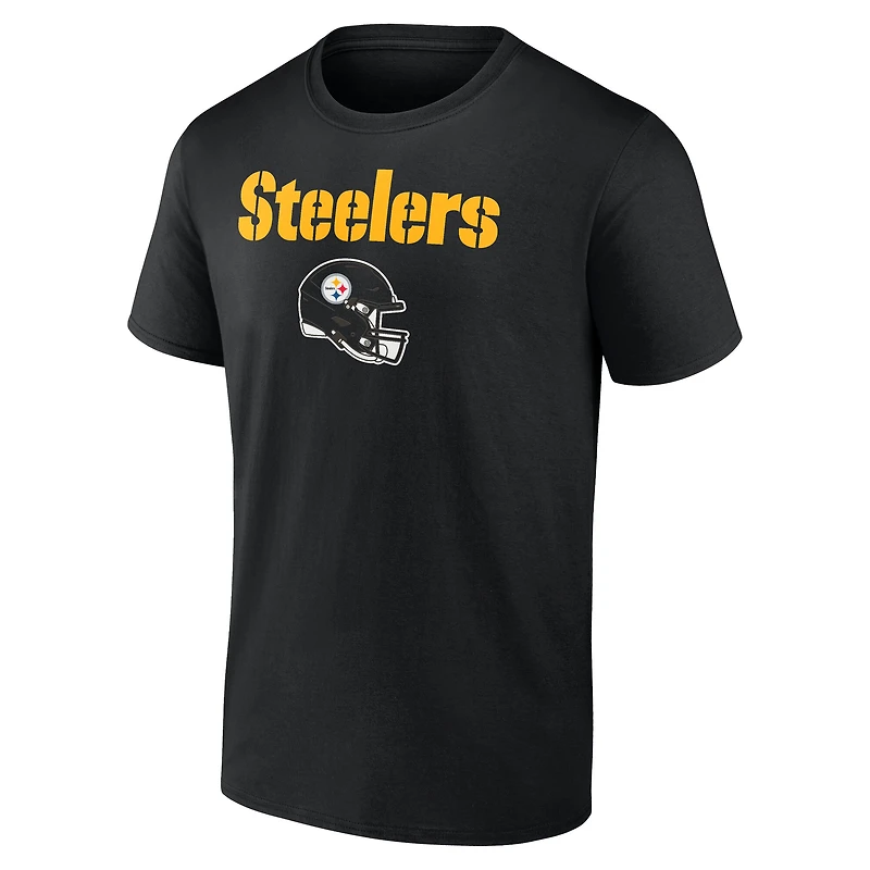 Men's Joey Porter Jr. Black Pittsburgh Steelers Team Wordmark Name & Number T-Shirt
