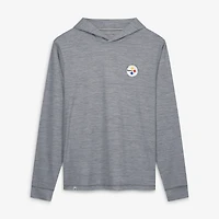 Men's johnnie-O  Silver Pittsburgh Steelers Talon Long Sleeve Hooded T-Shirt