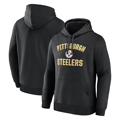 Sweat à capuche noir Pittsburgh Steelers Arch Victory pour homme, logo athlétique