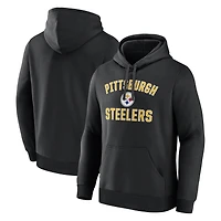 Sweat à capuche noir Pittsburgh Steelers Arch Victory pour homme, logo athlétique