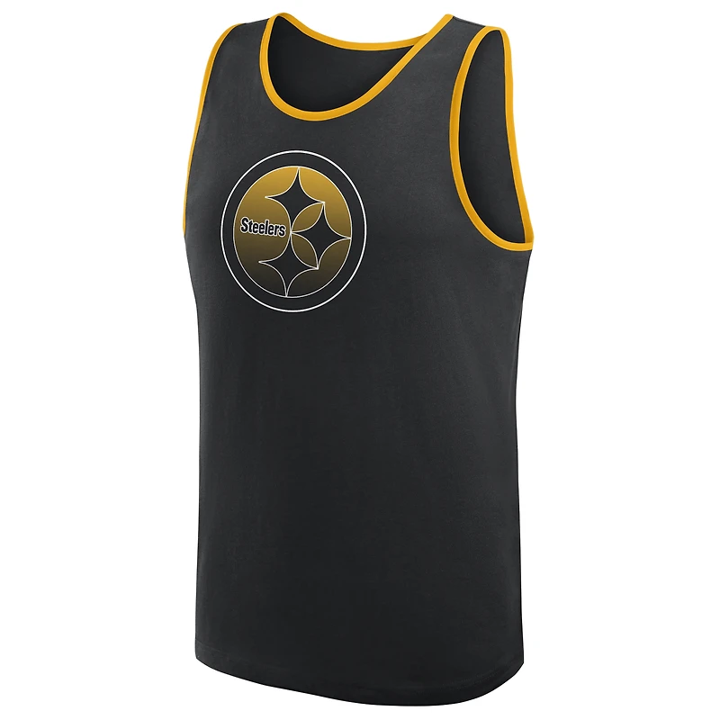 Men's Logo Athletic Black Pittsburgh Steelers Unmatched Success Tank Top