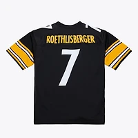 Men's Mitchell & Ness Ben Roethlisberger Black Pittsburgh Steelers 2004 Authentic Throwback Jersey