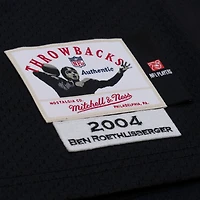 Maillot authentique rétro Mitchell & Ness Ben Roethlisberger noir des Steelers de Pittsburgh (2004) pour homme