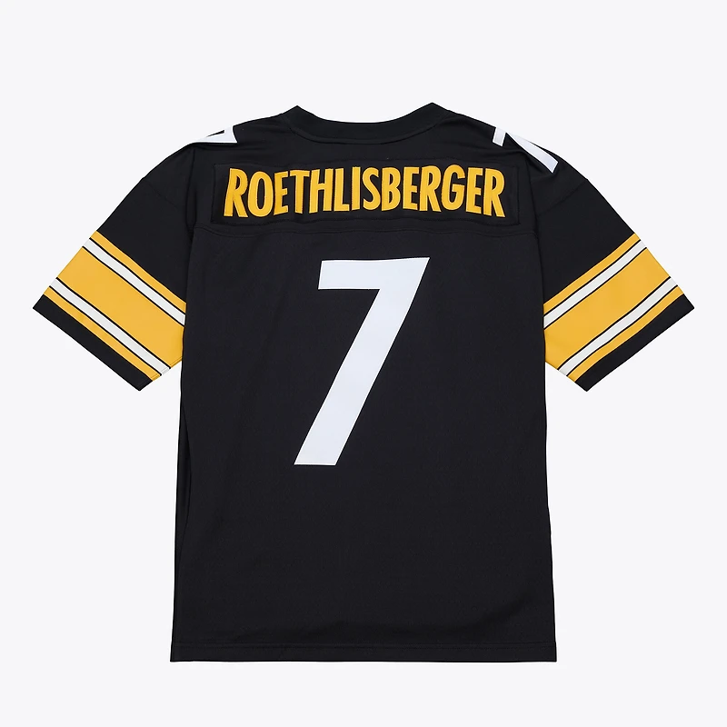 Maillot réplique rétro Mitchell & Ness Ben Roethlisberger noir Pittsburgh Steelers 2004 Legacy pour homme