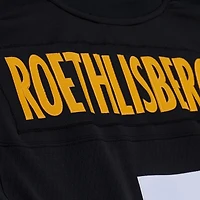 Maillot réplique rétro Mitchell & Ness Ben Roethlisberger noir Pittsburgh Steelers 2004 Legacy pour homme