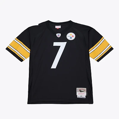 Maillot réplique rétro Mitchell & Ness Ben Roethlisberger noir Pittsburgh Steelers 2004 Legacy pour homme