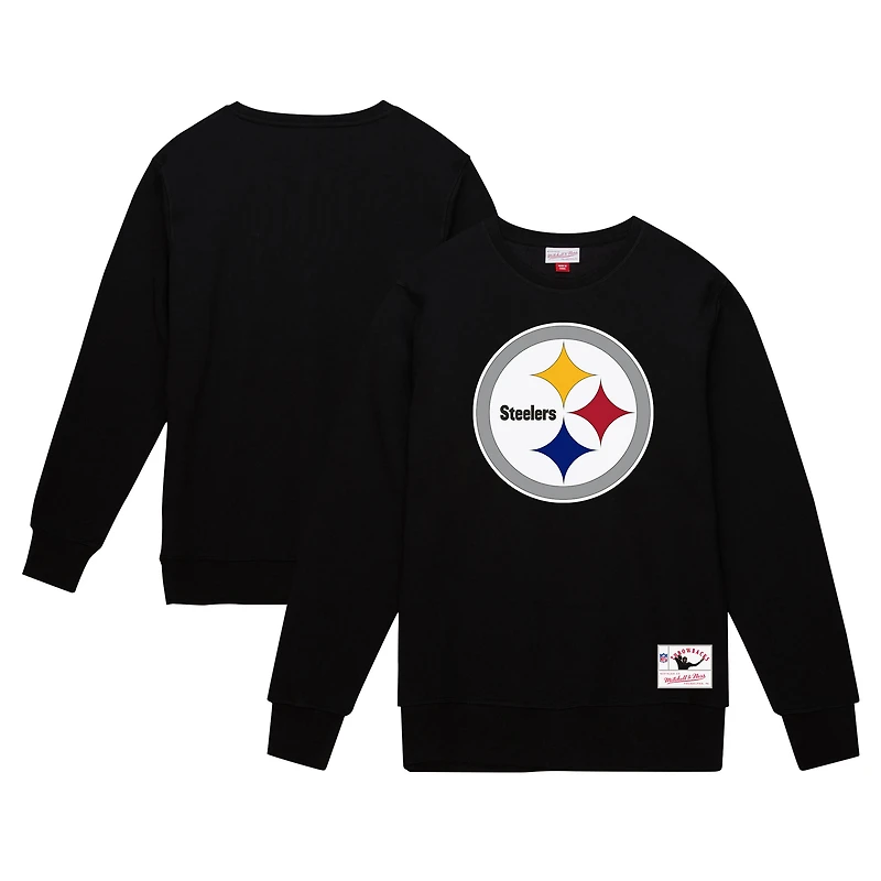 Sweat-shirt en molleton basique noir Mitchell & Ness pour homme des Pittsburgh Steelers