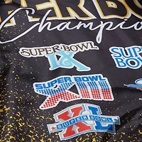 Veste zippée complète en satin noir Double Down des Pittsburgh Steelers pour homme