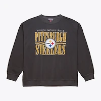 Men's Mitchell & Ness Black Pittsburgh Steelers Downtown Collection Fleece Sweatshirt