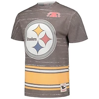 T-shirt noir Pittsburgh Steelers Jumbotron 3.0 Mitchell & Ness pour homme