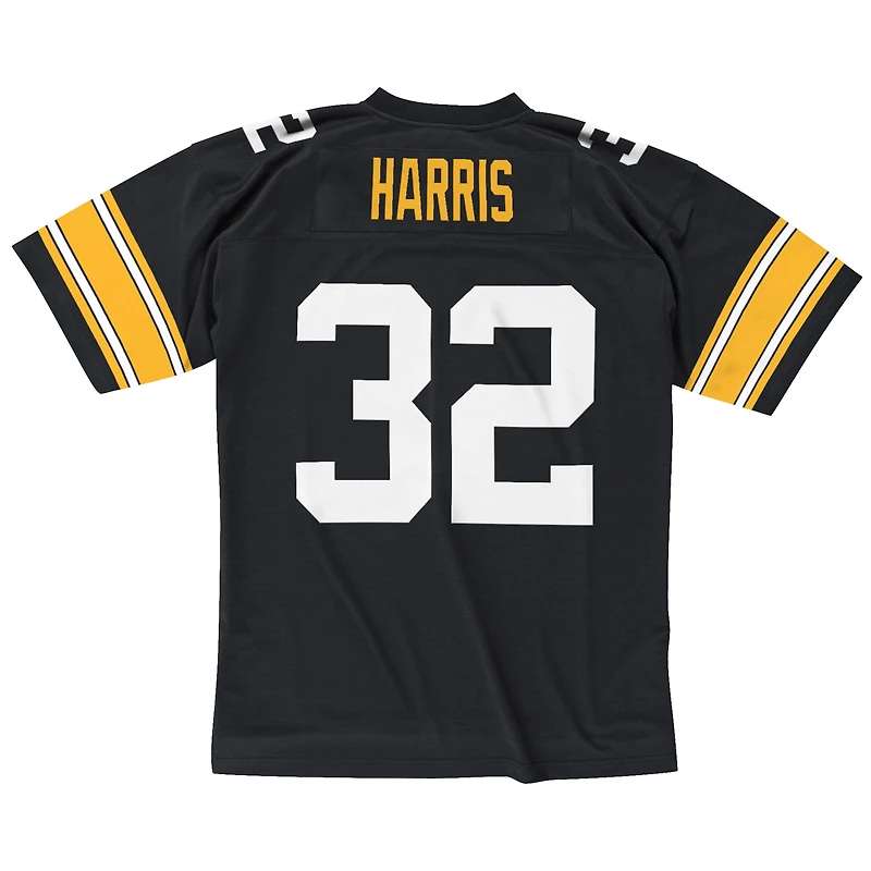 Maillot réplique Mitchell & Ness Franco Harris noir Pittsburgh Steelers Legacy pour hommes
