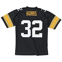 Maillot réplique Mitchell & Ness Franco Harris noir Pittsburgh Steelers Legacy pour hommes