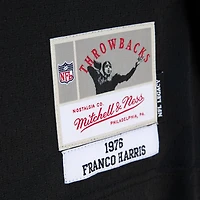 Maillot réplique Mitchell & Ness Franco Harris noir Pittsburgh Steelers Legacy pour hommes
