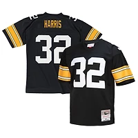Maillot réplique Mitchell & Ness Franco Harris noir Pittsburgh Steelers Legacy pour hommes