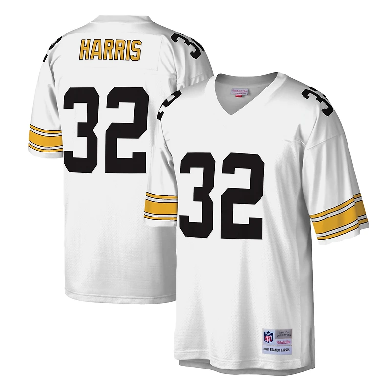 Maillot réplique Mitchell & Ness Franco Harris blanc Pittsburgh Steelers Legacy pour hommes