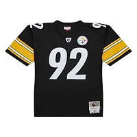 Maillot réplique Mitchell & Ness James Harrison noir Pittsburgh Steelers Legacy pour hommes