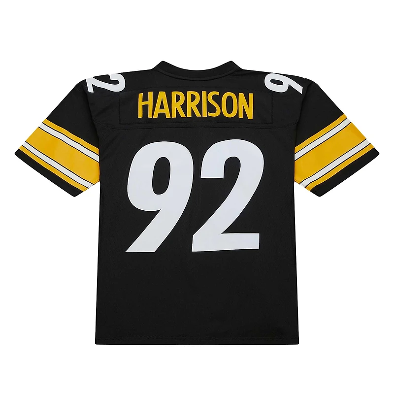 Maillot réplique Mitchell & Ness James Harrison noir Pittsburgh Steelers Legacy pour hommes