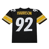 Maillot réplique Mitchell & Ness James Harrison noir Pittsburgh Steelers Legacy pour hommes