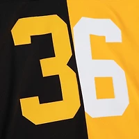 Maillot de réplique joueur retraité Mitchell & Ness Jerome Bettis pour hommes, noir/or, Pittsburgh Steelers Big Tall Split Legacy