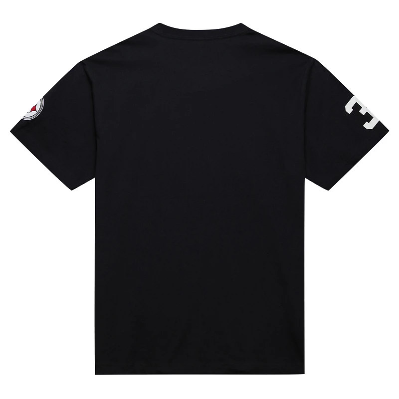 Men's Mitchell & Ness Jerome Bettis Black Pittsburgh Steelers Retired Player Nickname T-Shirt