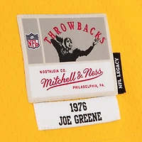 Maillot réplique Mitchell & Ness Joe Greene noir et or des Steelers de Pittsburgh 1976, édition limitée Legacy, pour homme.