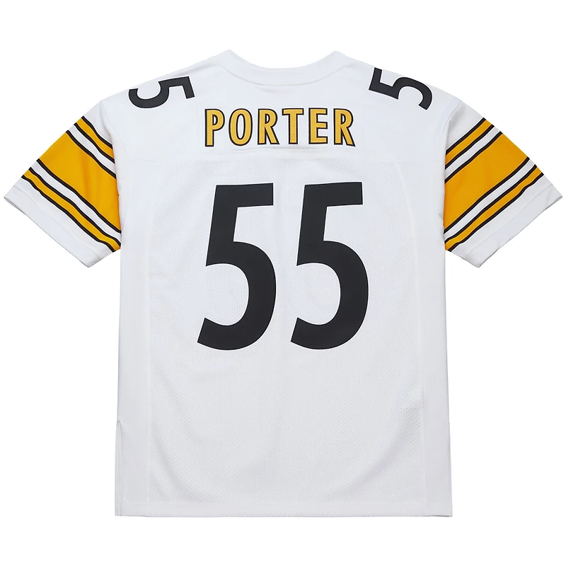 Men's Mitchell & Ness Joey Porter White Pittsburgh Steelers 2005 Authentic Throwback Retired Player Jersey