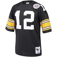 Men's Mitchell & Ness Terry Bradshaw Black Pittsburgh Steelers Authentic Throwback Retired Player Jersey