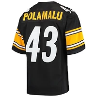 Men's Mitchell & Ness Troy Polamalu Black Pittsburgh Steelers Authentic Throwback Retired Player Jersey