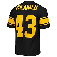 Men's Mitchell & Ness Troy Polamalu Black Pittsburgh Steelers Legacy Replica Jersey