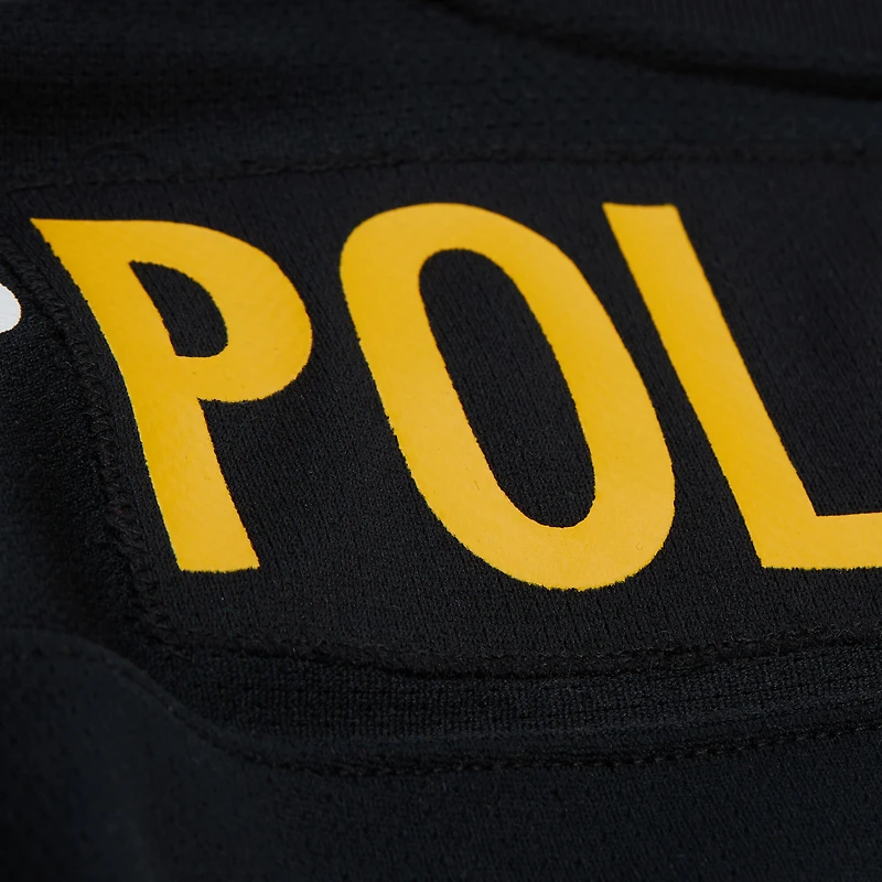 Men's Mitchell & Ness Troy Polamalu Black Pittsburgh Steelers Maxxed Out Fashion Hockey Jersey