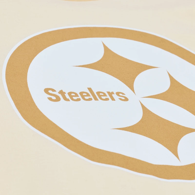 T-shirt Mitchell & Ness Troy Polamalu crème Pittsburgh Steelers Sandman avec nom et numéro pour homme