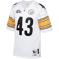 Men's Mitchell & Ness Troy Polamalu White Pittsburgh Steelers 2005 Authentic Throwback Retired Player Jersey