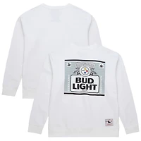 Sweat-shirt à capuche blanc The Crest des Pittsburgh Steelers pour homme Mitchell & Ness x Bud Light