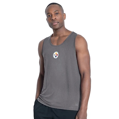 Men's MSX by Michael Strahan Charcoal Pittsburgh Steelers Energy Tank Top