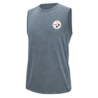 T-shirt d'échauffement MSX by Michael Strahan gris des Steelers de Pittsburgh pour homme