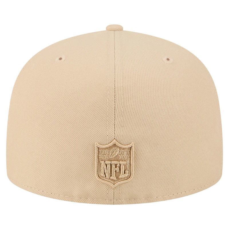 Men's New Era Beige Pittsburgh Steelers Color Pack A-Frame 59FIFTY Fitted Hat